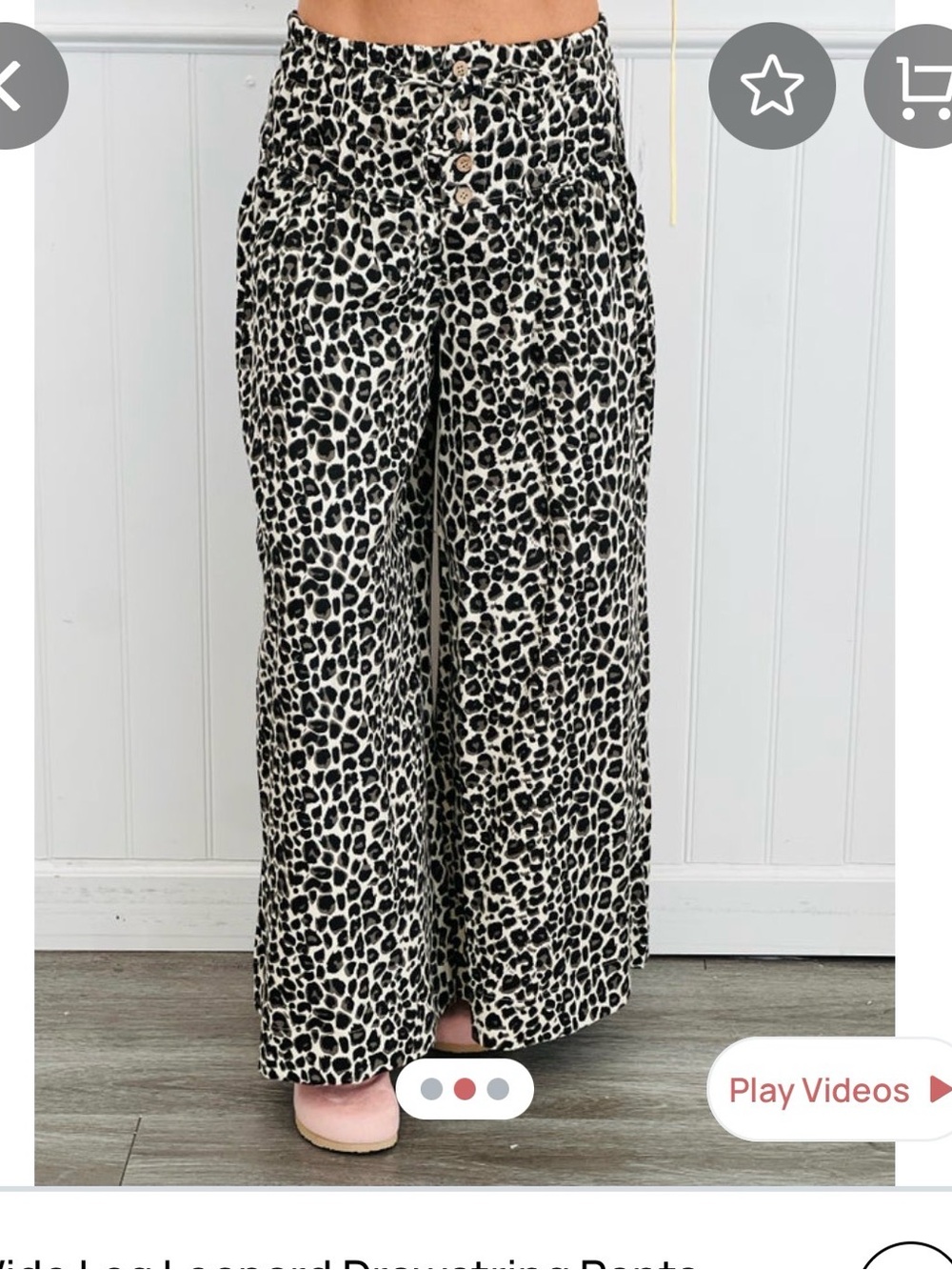 Leopard print wide leg pant walker Rose boutique size small nwt - Picture 1 of 3